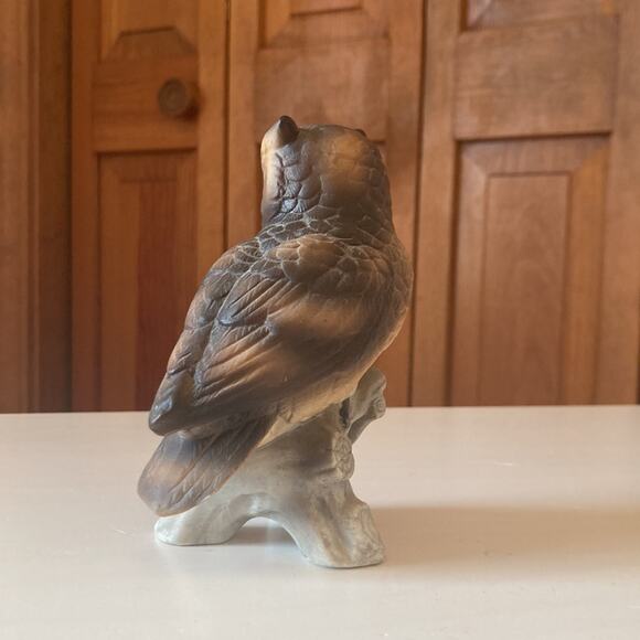 Vintage Porcelain Owl on Branch Figurine - Picture 3 of 13